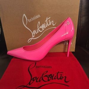 Brand New Christian Louboutin Sporty Kate 85, Hot Pink Poupidou, Size 38.5